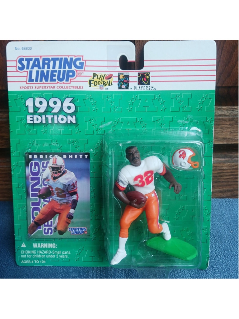 1996 Errict Rhett Tampa Bay Bucs Starting Lineup NFL Action Figure, Kenner NOS